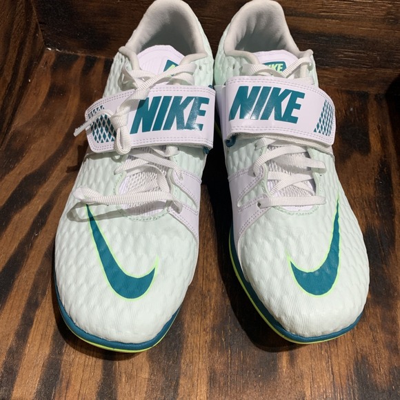 Nike High Jump Elite Spikes‎ White Bright Spruce FZ9636-100 Men\'s Size 9.5 main image 8